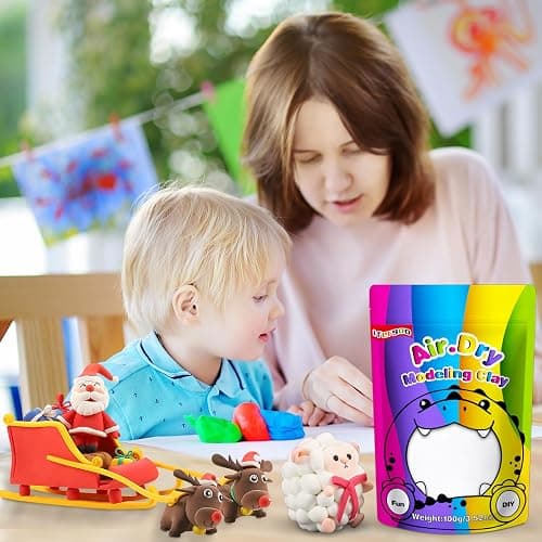 ifergoo 100g White Air Dry Clay, 3.5oz DIY Creative Modeling Clay for Kids | Refill Foam Magic Clay for School Art & Craft Project, Slime Supplies, Ultra-light & Soft, Gift for Age 3-12 Boys & Girls thumbnail 6