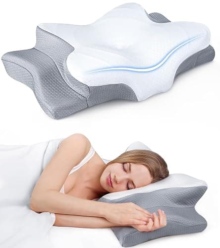 Ultra Pain Relief Cooling Pillow for Neck Support, Adjustable Cervical Pillow Cozy Sleeping, Odorless Ergonomic Contour Memory Foam Pillows, Orthopedic Bed Pillow for Side Back Stomach Sleeper - Image 1