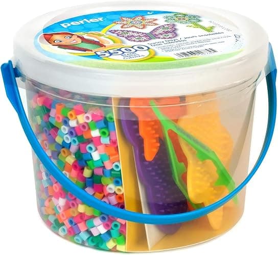 Perler Sunny Days Bright Color Fuse Bead Bucket, 5500 pcs - Image 1