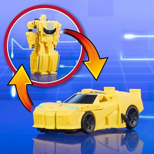 Transformers 1-Step Flip Heroes 3-Pack, 4-Inch Wheeljack, Bumblebee, and Optimus Prime Action Figures, Kids Easter Toys or Basket Stuffers, Age 6+ thumbnail 5