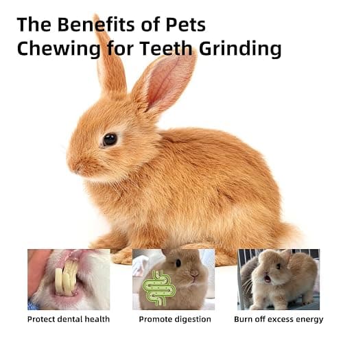 Hay Natural Rabbit Chew Toys, Treats for Guinea Pigs & Hamsters - Natural Chew Sticks & Balls Set for Small Animals, Dental Care Treats for Chinchillas, Bunny - 20+ Toys for Teeth Health (30 Pieces) thumbnail 3