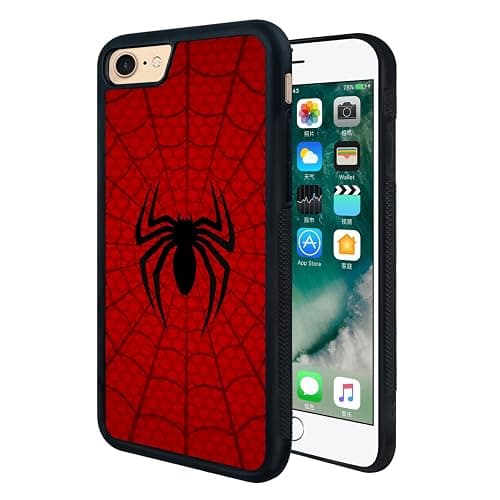Odhtst Red Phone Case Spider Compatible with iPhone 7/8/SE2020 - Shockproof Protective Cute Cool Spider-Web Phone Case Compatible with iPhone 7/8/SE2020 Case 4.7 Inch for Man Girls Women Boy Black Red thumbnail 7