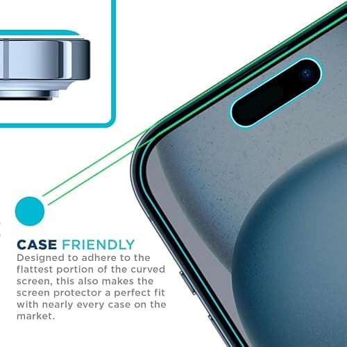 Tech Armor for Apple iPhone 15 Plus Screen Protector Privacy Glass 6.7 inch - Ballistic Tempered, Anti-Spy, Case Friendly, Easy Installation, Bubble Free, Touch Support, 1 Pack thumbnail 5