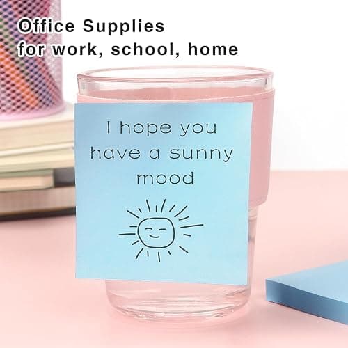 Sticky Notes 3x3 in, Self-Adhesive Note, 4 Pads, 100 Sheets/Pad, Light Blue | Perfect for Home, Classroom, and Workplace Organization thumbnail 7