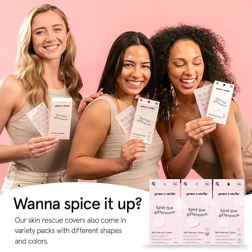 grace & stella Award Winning Invisible Skin Rescue Covers with Hydrocolloid (Round, 36 Count) - With Salicylic Acid and Tea Tree for Absorbing Impurities - Dermatologist Tested Skin Care, Cruelty Free, Vegan thumbnail 9