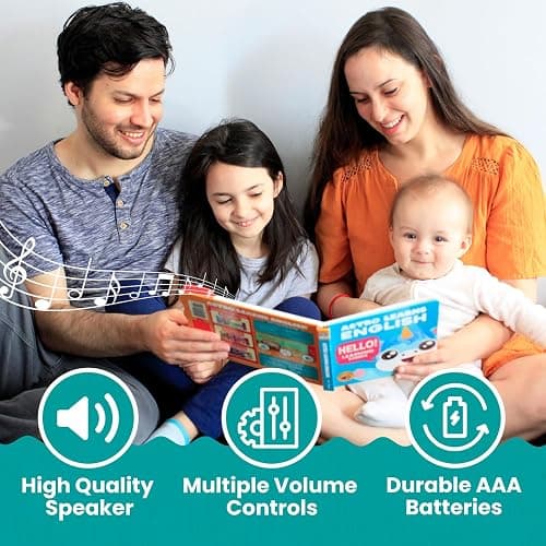 Learning Songs: Musical Toys & Interactive Sound Book for Toddlers 1-3, Baby’s First Year Music Book Gift, Singing Book for 1 Year Old Toddler & Kids, Nursery Rhymes Musical Books for Baby & Children thumbnail 6