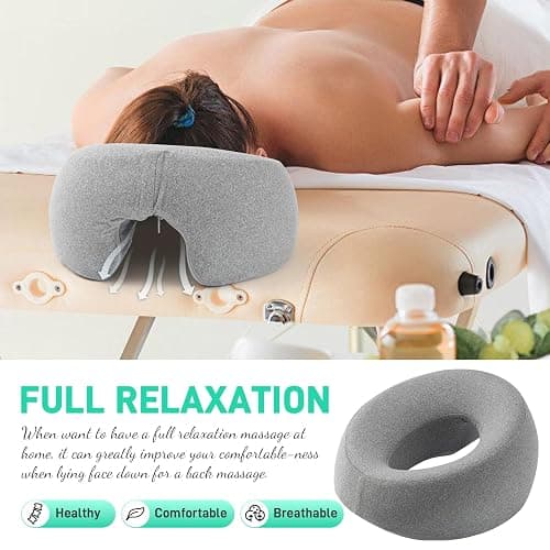 DabaTag Face Down Pillow Massage Headrest for Bed, Face Pillow for Stomach Sleeping, Face Cradle, Massage/BBL Pillow After Surgery Post Eye Surgery Recovery thumbnail 3