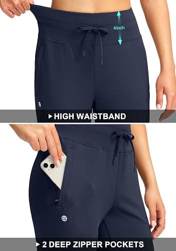 G Gradual Women's Joggers Pants with Zipper Pockets High Waisted Sweatpants Athletic Tapered Pants for Women Lounge Workout thumbnail 4