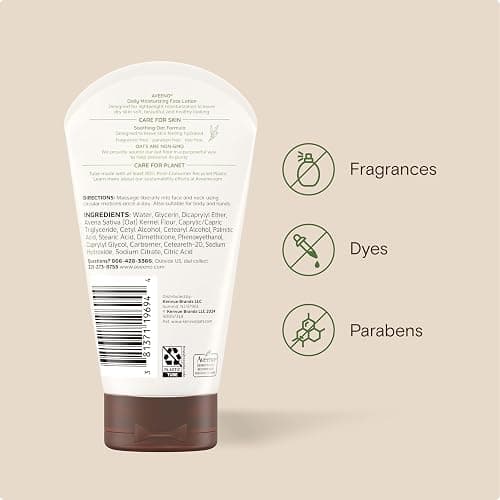 Aveeno Daily Moisturizing Face Lotion, Fragrance-Free, 5 oz | Soothing Prebiotic Oat, Lightweight Non-Greasy Facial Moisturizer, Normal to Dry, Sensitive Skin, 24-Hour Moisture thumbnail 8