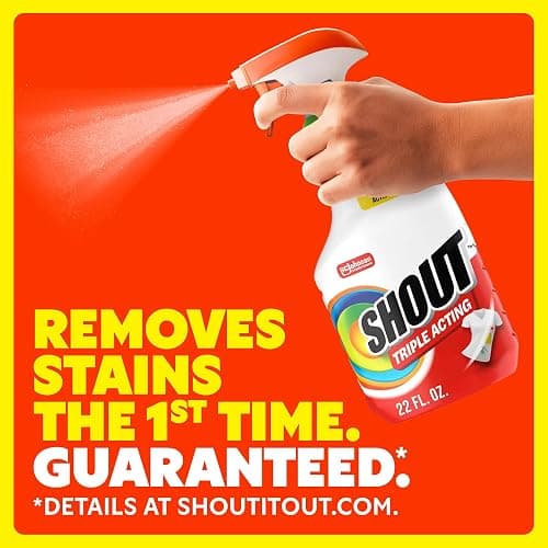 Shout Active Enzyme Laundry Stain Remover Spray, Triple-Acting Formula Clings, Penetrates, and Lifts 100+ Types of Everyday Stains - Prewash Spray 22oz thumbnail 2