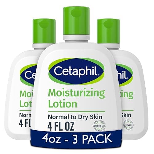 Cetaphil Face & Body Moisturizer, Hydrating Moisturizing Lotion for All Skin Types, Suitable for Sensitive Skin, NEW 4 oz Pack of 3, Fragrance Free, Hypoallergenic, Non-Comedogenic - Image 1