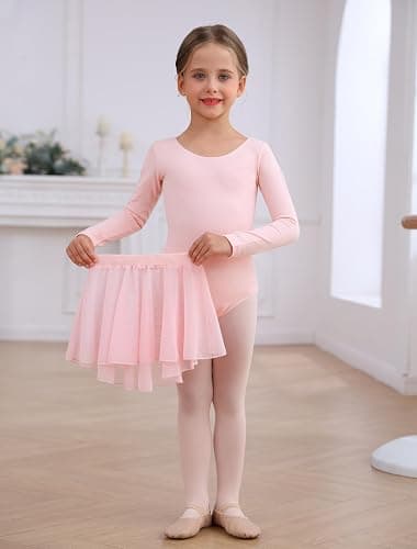 Mecceos Ballet Leotards Skirt and Tights Combo for Girls Toddler Dance Classical Gymnastics Leotard Dresses Tutu thumbnail 2
