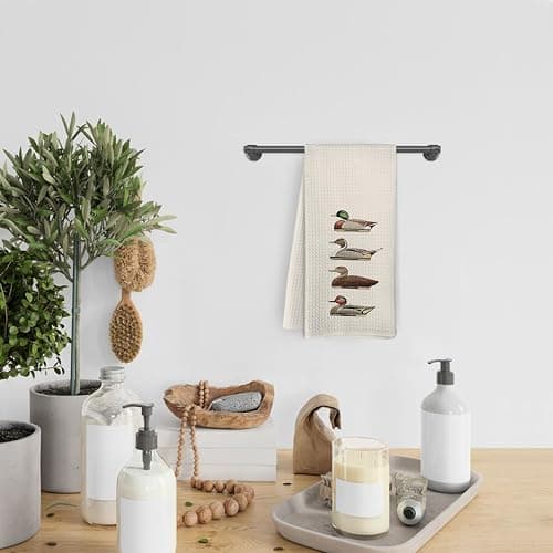 KFXHANGD Retro Duck Mallard Kitchen Towels, Hunting Gift Dish Towels, Rustic Farmhouse Ducks Decoy Decorative Hand Tea Towel for Bathroom Kitchen, Hunting Gifts for Mallard Duck Lovers Dad, 16x24 in thumbnail 7