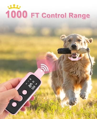 Bousnic Shock Collar for Dogs - Waterproof Rechargeable Dog Electric Training Collar with Remote for Small Medium Large Dogs with Beep, Vibration, Safe Shock Modes (8-120 Lbs) thumbnail 4