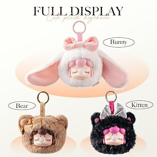 Rolife Nanci Plush Figure Stuffed Animal, Cute Cat Soft Toy, Kawaii Mini Plush Doll for Girls Kids, Collectible Anime Gift (Bear) thumbnail 7