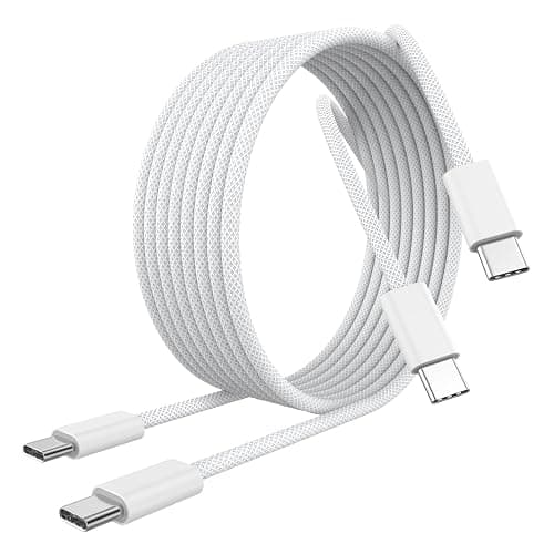 [MFi Certified] iPhone 17 16 15 Charger Cord 6FT, 2 Pack 60W USB C to USB C Charging Cable Cord Long for iPhone 17/17 Pro/17 Pro Max/Air/16/16 Pro/16 Pro Max/15/15 Pro Max, iPad Pro/Air/Mini, White - Image 1