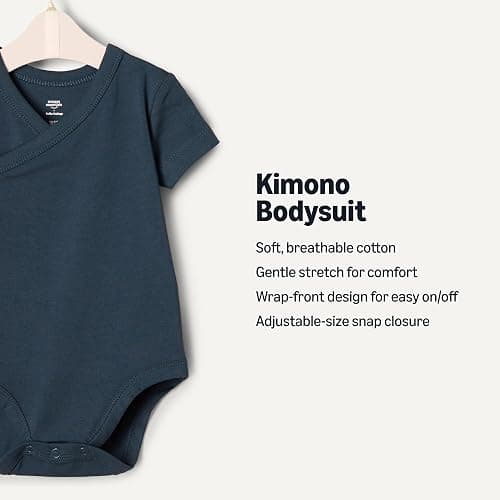 Amazon Essentials x Sofia Grainge Unisex Babies' Side Snap Short Sleeve Bodysuit thumbnail 2