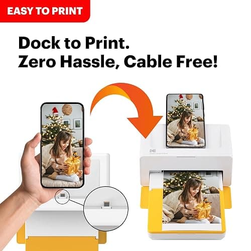 KODAK Dock Plus 4PASS Instant Photo Printer, 4x6” Portable Picture Printer, Bluetooth & Dock 2-in-1 Home and Gift Printer for iPhone & Android, 50 Sheets Bundle thumbnail 8