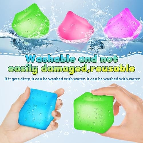 Premium Big Block Cube ,Ice Cube Squishies Toys,Durable, Slow-Rebound fingertip Exquisite Spherical ice Cube with boxGift-Ready (Blue) thumbnail 4