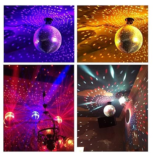 Mirror Disco Ball 8 Inch Hanging Disco Ball for Party Wedding Holiday Home Decoration, Silver thumbnail 7