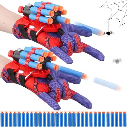 JONEG Web Shooters Toy for Kids 2 Pack, Toy for 3 4 5 6 7 8 Year Old Boy, Web Slinger with Spider Glove Launcher, Toys for Boys 4-6 6-8, Birthday Gifts - Image 1