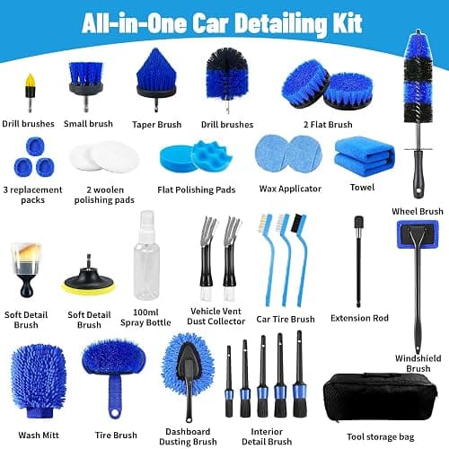 Car Detailing Kit,36pcs Car Detailing Brush Set,Car Cleaning Kit with Professional Car Detailing Brush Set,Auto Detailing Brush Set,Car Wash Kit,Car Detailing Kit Interior Exterior Wheels Cleaner thumbnail 2