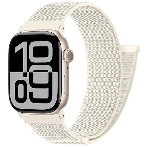 Nylon Loop Sport Band Compatible with Apple Watch Bands 38mm 40mm 41mm 42mm for Women Men, Replacement Wrist Straps for iWatch Se, Series 11 10 9 8 7, Breathable, Soft Band Ideal for Outdoor - Image 1