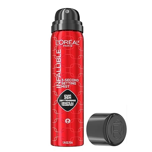 L'Oreal Paris Infallible 3-Second Setting Spray Mist, Microfine Mist for up to 36HR Wear, Clear, 1.76 oz - 1.76 Ounce(Pack of 1)