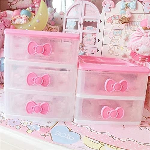 PEXIZUAN Kawaii Desk Organizer - 2/3/4 Layers, Room Decor & Accessories thumbnail 2