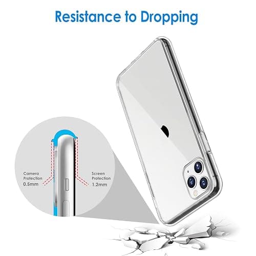 JETech Case for iPhone 11 Pro Max 6.5-Inch, Non-Yellowing Shockproof Phone Bumper Cover, Anti-Scratch Clear Back (Clear) thumbnail 6