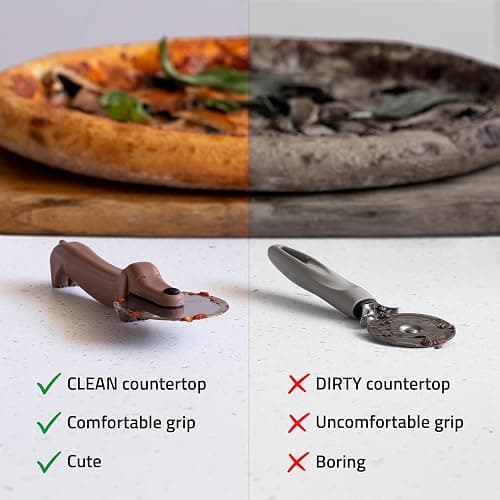 Peleg Design Puperoni Cute Pizza Cutter Wheel – Dog-Shaped Plastic Pizza Cutter Wheel with Stainless Steel Blade & Durable Plastic Handle, Funny Pizza Gifts thumbnail 7