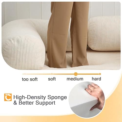 COMAX 4-in-1 Folding Sofa Bed Queen – Convertible Futon Sleeper Mattress Chair Space-Saving Lounge | Foldable Floor Couch | Comfy Guest Bed for Living Room or Bedroom thumbnail 8