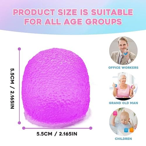 Squishy Fidget Toys Stress for Kids and Adults,Valentines Gifts for Her Him Women Super Solid Squeeze Ball,Sensory for Stress Relief, Birthday, Valentines Day Gifts and Party Favors (Purple) thumbnail 2