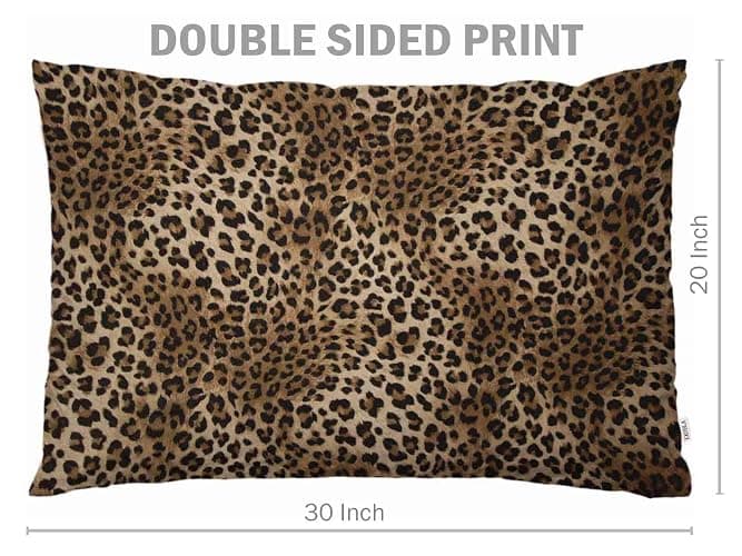 EKOBLA Throw Pillow Cover Leopard Print Pattern Safari Wild Animal Theme Pattern Leo Skin Cheetah Tiger Decor Lumbar Pillow Case Cushion for Sofa Couch Bed Standard Queen Size 20x30 Inch thumbnail 3