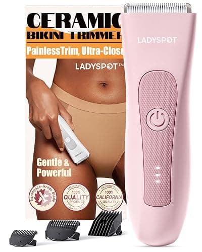 MANSPOT LADYSPOT™ Hair Finishing Trimmers, with 3 Guard and Replaceable Ceramic Blade Heads, LADYSPOT™ Hair Shaver Kit Sets (Women-Pink-Version) - Image 1
