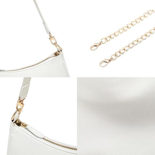 Shoulder Bags for Women Small White Purse Y2K Handbag Crocodile Pattern Clutch 90s Purses thumbnail 3