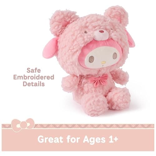 GUND Sanrio Official Hello Kitty and Friends My Melody Café Latte Teddy Bear Plush, Collectible Plush Toy, Stuffed Animal for Ages 1 and Up, Pink, 10” thumbnail 4
