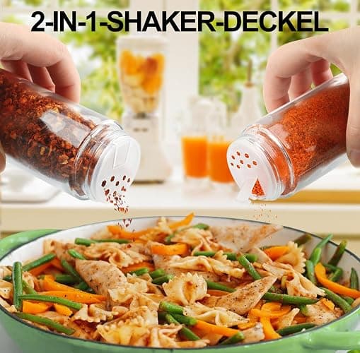 AISIPRIN Glass Spice Jars with 398 Labels-4oz 24 Pcs,Round Seasoning Jars with Bamboo Airtight Lids,Spice Container Set -Shaker Lids, Funnel,Brush and Marker Included thumbnail 5