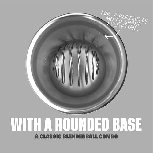 BlenderBottle Strada Shaker Cup Insulated Stainless Steel Water Bottle with Wire Whisk, 24-Ounce, White thumbnail 5