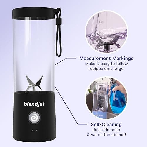 BlendJet 2 Portable Blender for Smoothies & Shakes - BlendJet Cordless Personal & Small Blender, USB-C Rechargeable & Self Cleaning - (Mint, 16 oz.) thumbnail 4