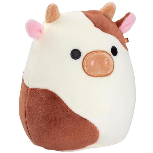 Squishmallows Original 5-Inch Ronnie The Brown Cow - Official Jazwares Plush - Collectible Soft & Squishy Mini Stuffed Animal Toy - Add to Your Squad - Gift for Kids, Girls & Boys - Brown thumbnail 3