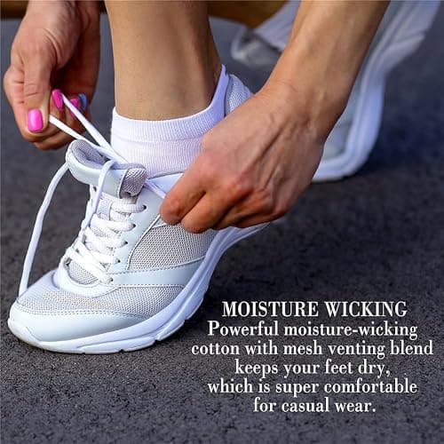 CHARKING 8 Pairs Ankle Socks for Women - Non Slip Cotton No Show Low Cut Casual Socks thumbnail 2