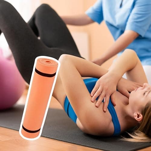 Sodeber Non Slip Exercise Mat 180x50cm 6mm Lightweight NBR Yoga Pilates Fitness Mat Double Sided Cushion Workout for Stretching Training Portable Sports Equipment thumbnail 5