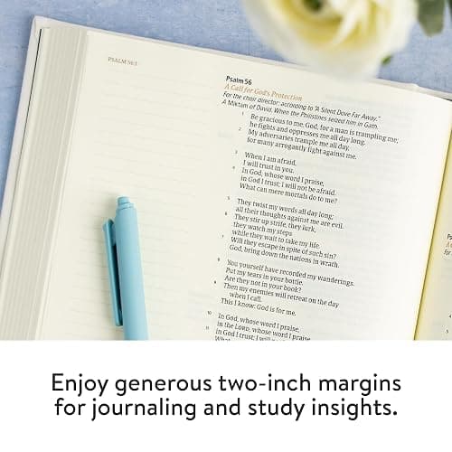 CSB Notetaking Bible, Large Print Edition, Cream Floral Cloth Over Board, Black Letter, Wide Margins, Journaling Space, Single-Column, Reading Plan, Easy-to-Read Bible Serif Type thumbnail 12
