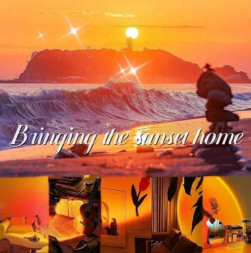 QUIGO Sunset Projector Lamp, 16 Colors Changing with Remote & App Control, Night Light for Bedroom, TikTok Room Decor Aesthetic, Sunrise/Sunset Light thumbnail 7