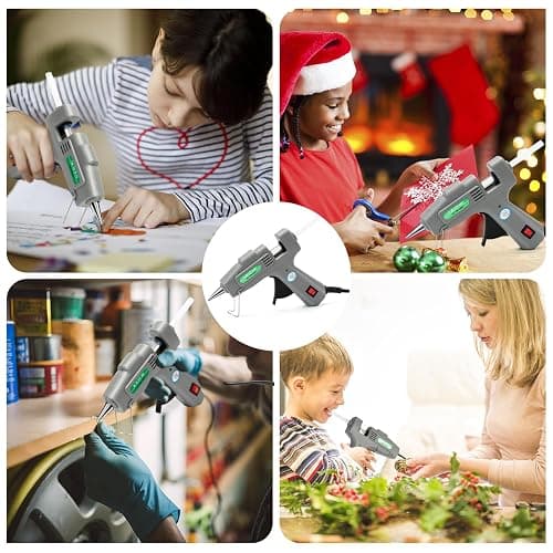 SHJADE Hot Glue Gun with 30 Glue Sticks, 20W Mini Hot Melt Gun Kit(Grey) | Fast Preheating, Ideal for School Crafts, DIY Arts, and Quick Home Repairs, Compact, Suitable for 0.27" Glue Sticks thumbnail 7