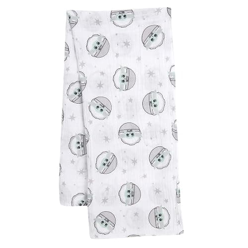 Lambs & Ivy Star Wars Baby Yoda/The Child Swaddle Blanket & Lovey Gift Set thumbnail 3