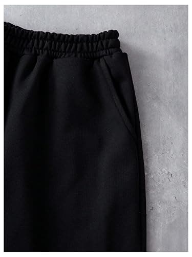 RoseSeek Boy's Y2K Wide Leg Baggy Pants Vintage Trendy Sweat Pants Elastic Waist Street Sweatpants with Pockets thumbnail 2