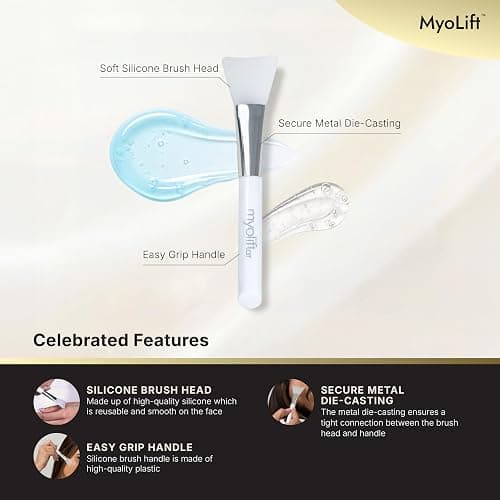 MyoLift 7eWellness Applicator Silicon Brush - Mask applicator for Facial Skincare, Reusable brush for Anti Aging mask, Soft & Durable Face Mask Applicator for gels, DIY masks,easy-to-clean (1) thumbnail 2