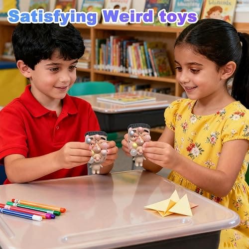 Pimple Popper Toy Set, Ultra Soft Cute Face Pimple Popping Fidget Toy, Refillable Pimple Toy with Sensory Cream, Silicone Squishy Squeeze Toy for Stress Relief & Anxiety Relief(SquishFace) thumbnail 7